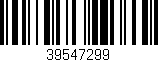 Código de barras (EAN, GTIN, SKU, ISBN): '39547299'