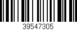 Código de barras (EAN, GTIN, SKU, ISBN): '39547305'