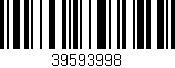 Código de barras (EAN, GTIN, SKU, ISBN): '39593998'