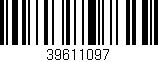Código de barras (EAN, GTIN, SKU, ISBN): '39611097'