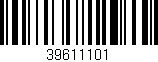 Código de barras (EAN, GTIN, SKU, ISBN): '39611101'