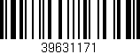Código de barras (EAN, GTIN, SKU, ISBN): '39631171'