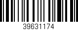 Código de barras (EAN, GTIN, SKU, ISBN): '39631174'