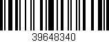 Código de barras (EAN, GTIN, SKU, ISBN): '39648340'