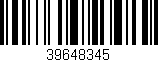 Código de barras (EAN, GTIN, SKU, ISBN): '39648345'