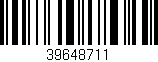 Código de barras (EAN, GTIN, SKU, ISBN): '39648711'