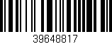 Código de barras (EAN, GTIN, SKU, ISBN): '39648817'