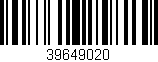 Código de barras (EAN, GTIN, SKU, ISBN): '39649020'