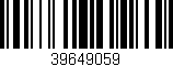Código de barras (EAN, GTIN, SKU, ISBN): '39649059'