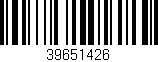 Código de barras (EAN, GTIN, SKU, ISBN): '39651426'