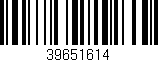 Código de barras (EAN, GTIN, SKU, ISBN): '39651614'
