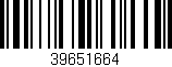 Código de barras (EAN, GTIN, SKU, ISBN): '39651664'