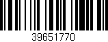 Código de barras (EAN, GTIN, SKU, ISBN): '39651770'