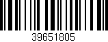 Código de barras (EAN, GTIN, SKU, ISBN): '39651805'