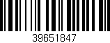Código de barras (EAN, GTIN, SKU, ISBN): '39651847'