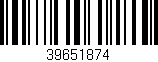 Código de barras (EAN, GTIN, SKU, ISBN): '39651874'