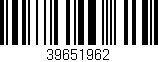 Código de barras (EAN, GTIN, SKU, ISBN): '39651962'