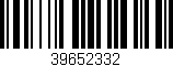 Código de barras (EAN, GTIN, SKU, ISBN): '39652332'