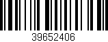 Código de barras (EAN, GTIN, SKU, ISBN): '39652406'