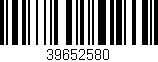 Código de barras (EAN, GTIN, SKU, ISBN): '39652580'