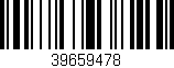 Código de barras (EAN, GTIN, SKU, ISBN): '39659478'
