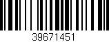 Código de barras (EAN, GTIN, SKU, ISBN): '39671451'