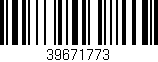 Código de barras (EAN, GTIN, SKU, ISBN): '39671773'