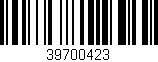 Código de barras (EAN, GTIN, SKU, ISBN): '39700423'