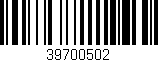 Código de barras (EAN, GTIN, SKU, ISBN): '39700502'