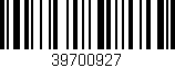 Código de barras (EAN, GTIN, SKU, ISBN): '39700927'
