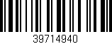 Código de barras (EAN, GTIN, SKU, ISBN): '39714940'