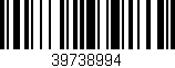 Código de barras (EAN, GTIN, SKU, ISBN): '39738994'