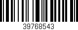 Código de barras (EAN, GTIN, SKU, ISBN): '39768543'