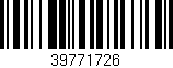 Código de barras (EAN, GTIN, SKU, ISBN): '39771726'
