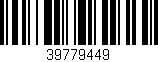 Código de barras (EAN, GTIN, SKU, ISBN): '39779449'
