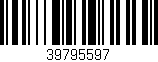 Código de barras (EAN, GTIN, SKU, ISBN): '39795597'