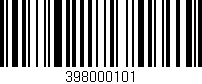 Código de barras (EAN, GTIN, SKU, ISBN): '398000101'