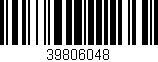 Código de barras (EAN, GTIN, SKU, ISBN): '39806048'