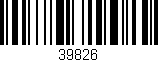 Código de barras (EAN, GTIN, SKU, ISBN): '39826'