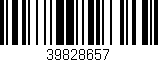 Código de barras (EAN, GTIN, SKU, ISBN): '39828657'
