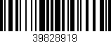 Código de barras (EAN, GTIN, SKU, ISBN): '39828919'