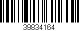 Código de barras (EAN, GTIN, SKU, ISBN): '39834164'