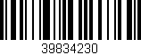 Código de barras (EAN, GTIN, SKU, ISBN): '39834230'