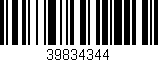 Código de barras (EAN, GTIN, SKU, ISBN): '39834344'