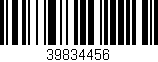 Código de barras (EAN, GTIN, SKU, ISBN): '39834456'