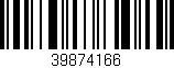Código de barras (EAN, GTIN, SKU, ISBN): '39874166'
