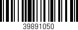Código de barras (EAN, GTIN, SKU, ISBN): '39891050'