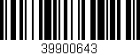 Código de barras (EAN, GTIN, SKU, ISBN): '39900643'