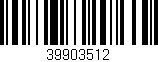 Código de barras (EAN, GTIN, SKU, ISBN): '39903512'