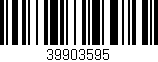 Código de barras (EAN, GTIN, SKU, ISBN): '39903595'